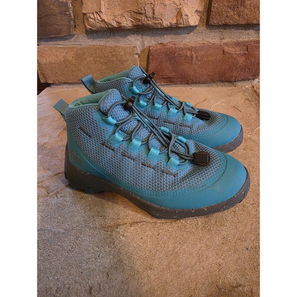 REI Other - REI Co-Op Kid's Flash US 1Y EU 32 Aqua Blue Vista Trekking Hiking Shoes Boots